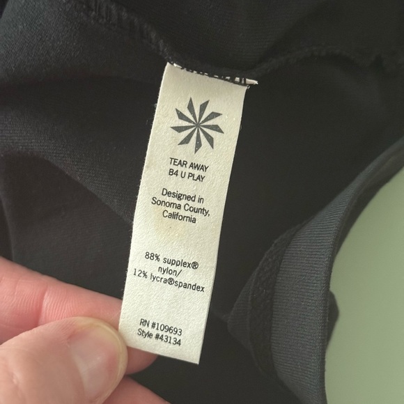 Athleta Black Halter Midi Dress Size M Sporty Tie Back Athleisure - Picture 8 of 11